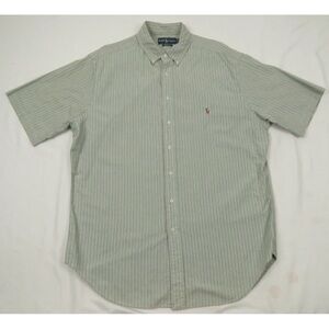 Ralph Lauren Polo Classic Striped Big & Tall Short Sleeve Button Down Shirt XLT